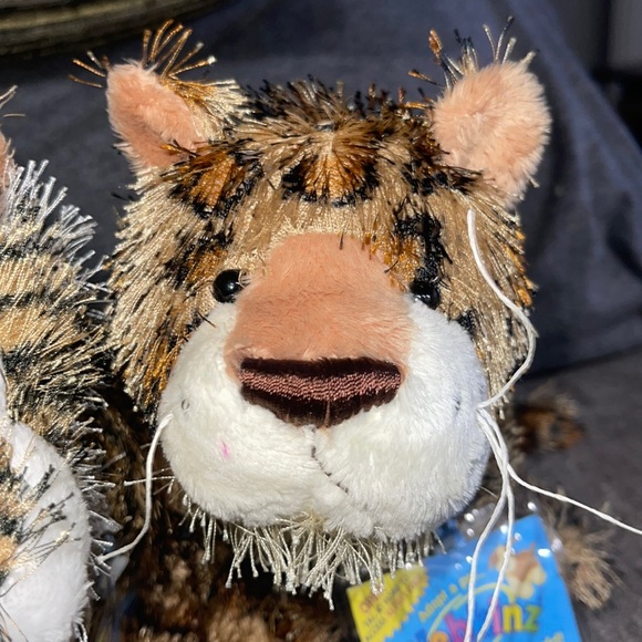 WEBKINZ Ganz TIGER RETIRED & LEOPARD HM031 & HM032 w/hang & but Tag No Code - Picture 3 of 16